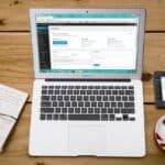 wordpress on laptop screen