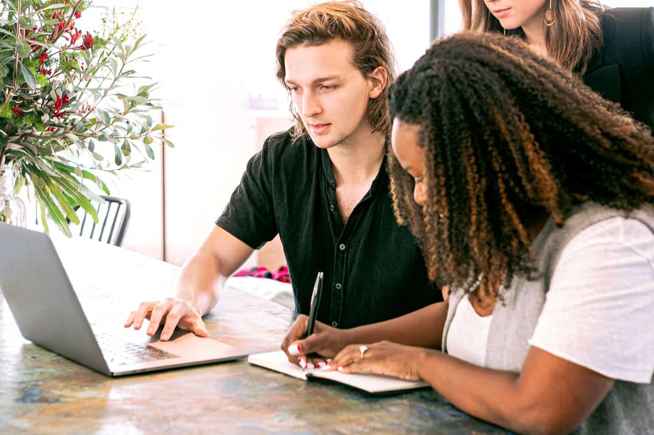 software developers working together